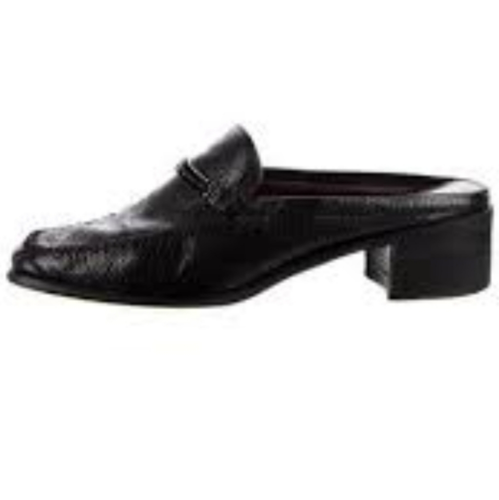 Stuart Weitzman Balck Leather Mules Size 6.5 - image 1